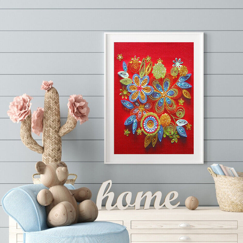 5D DIY Quilling Paper Painting Special Shape Drill Diamond Picture (YK191) Newly