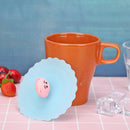 Cartoon Silicone Cup Cover Heat Resistant Sealed Cups Lid (Pink Pig Head)