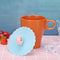 Cartoon Silicone Cup Cover Heat Resistant Sealed Cups Lid (Pink Pig Head)