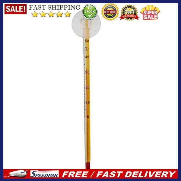 Aquarium Thermometer Suction Cup Fish Tank Glass Water Thermometer Accessor