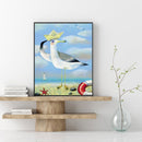 Captain Seagull Oil Paint By Numbers DIY Craft Coloring Drawing Home Decoration