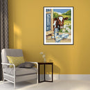 DIY Diamond Painting Window Cow Full Round Drill Mosaic Art Picture Decor Gift