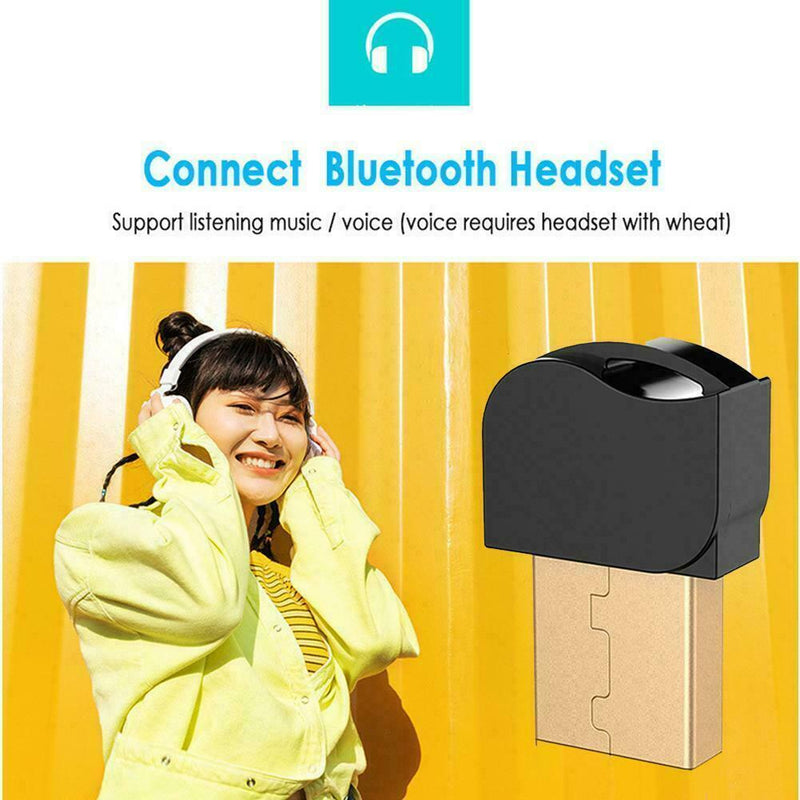 USB Bluetooth 5.0 Adapter Wireless Dongle Stereo Audio PC Laptop TV B0V4
