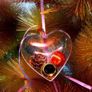 5Pcs Heart Shaped Plastic Ball Clear Fillable Wedding Christmas C9X5 T6N3