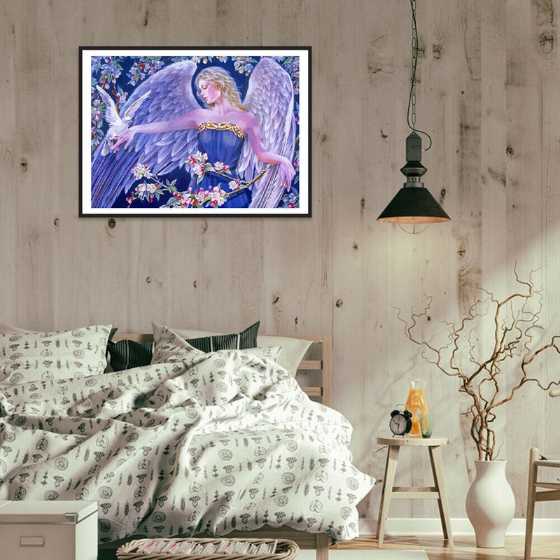 5D DIY Diamond Painting Angel Girl Specially Shaped Partial Drill Mosaic Wall Art