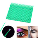 100pcs Disposable Cotton Swabs Tattoo Makeup Eyelash Tattoo Swabs(Green)