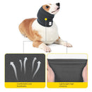 Dog Grooming Earmuffs Warm Noise-Proof Pet Ear Cover Windproof Hat (Grey S)