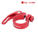 MTB Bike Road Quick Release Seat Post Clamp Saddle Tube Clip (Red 31.8mm)