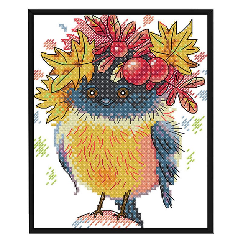 Partial Cross Stitch Art Paint 14CT Stamped Bird Embroidery Wall DIY Ornament