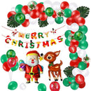 Kit Party Banner Decor Merry Christmas Latex Balloons Set Confetti Balloon