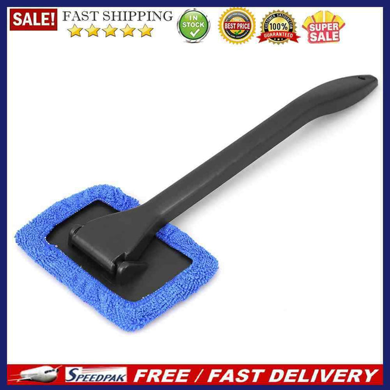 Microfiber Car Window Cleaning Brush Windshield Cleaner (Dark Blue Set)