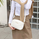 Female Fashion Solid Color Shoulder Bag Small Zipper Mobile Phone Crossbody Bag
