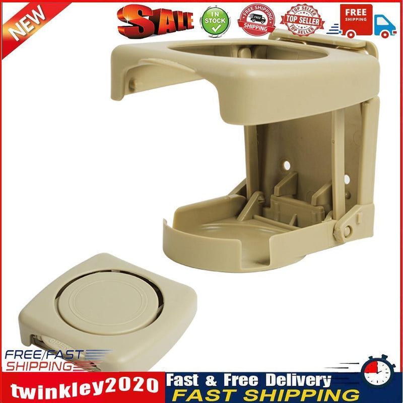 Universal Car Cup Drink Holder Support Auto Interior Folding Brace (Beige) Newly