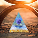 Orgonite Pyramid Peridot Chakra Healing Crystal Energy Generator Craft (C) Newly