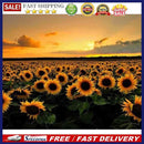 DIY Diamond Painting Full Round Drill Sunset Flower Field Wall Decor Rhinestones