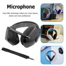 Game Headset Mic Wireless RGB Gaming Headphones Detachable with Voice Filter