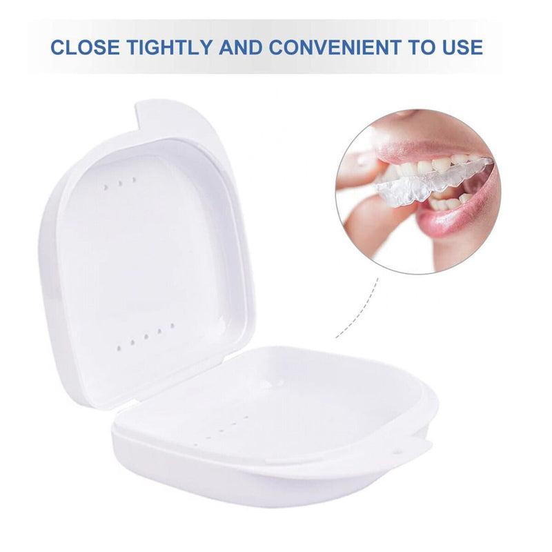 Retainer Box - Air Vent Holes Dental Teeth Retainer Container Case Denture