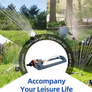 Upgraded Metal Oscillating Garden Sprinkler 18 Hose Copper Nozzles Rust-Proof`