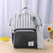 Stripes Waterproof Mummy Backpack Large USB Maternity Diaper Handbag(Black
