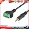 3.5mm Stereo 4 Pole Male Plug to 4 Pin AV Screw Video Balun Terminal Cable Newly