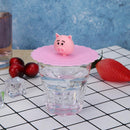 Silicone Stretch Heat-resistant Dust-proof Cup Lids Bowl Cover (Pink Pig) Newly