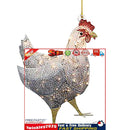 Chicken with Scarf Chicken Family Sign Christmas Tree Hanging Pendant (03) Newly