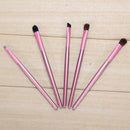 5pcs Eye Shadow Makeup Brush Set Eyes Make Up Eyebrow Cosmetic Brush?Pink? Newly
