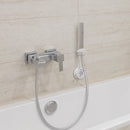 Shower Head Fixed Base Punch Free Shower Mounting Bracket Holder (White) Newly