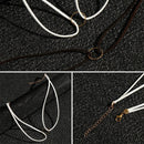 Hippy Velvet Chain Round Ring Choker Leather Necklace Minimalist Jewellery