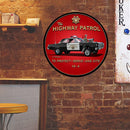 Highway Patrol Plate Round Metal Tin Sign Plate for Bar Pub Club Iron Painting