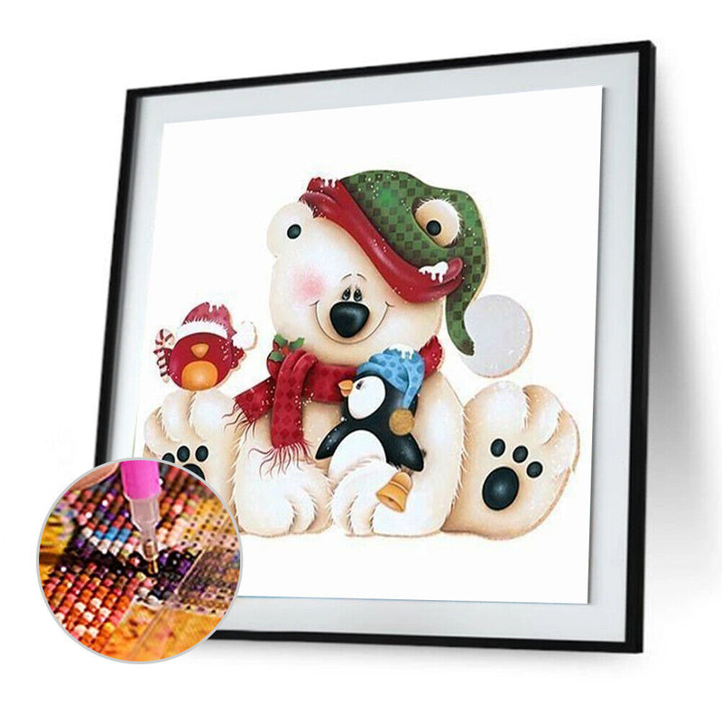 5D DIY Rhinestone Cute Bear Full Round Drill Diamond Painting Mosaic Home Decor