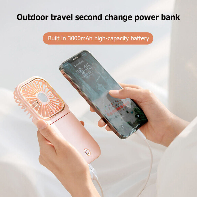 #A Portable Neck Fan Air Cooler Mini Electric Hanging Handheld Silent Cooling Fa