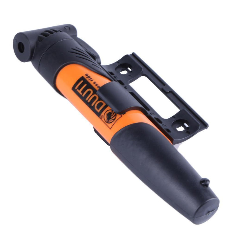 Portable Folding Bicycle Air Pump Inflator for Presta Schrader Valve Orange