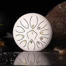 6 Inch 11-Note Tongue Drum with Drumsticks Hand Pan Ethereal Drums (White)