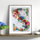5D DIY Full Round Drill Diamond Painting Flower Letter Mosaic Kit Hanging G