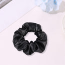 PU Leather Elastic Scrunchies Lady Hairband Rope Ponytail Holder Loop Headdre