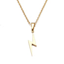 Men Metal Jewelry Lightning Pendant Stainless Steel Necklace Choker Long Chain