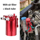 Durable Car Baffled Oil Catch Can Tank with Air Filter Hose Fuel Trap Reservoir