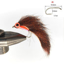 Fishing DIY Sharp Hook Fly Sea Bass Fishing Bait Squirrel Strip Fly Bait