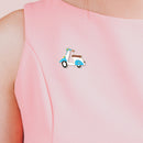 Cartoon Electric Car Brooch Badges Clothes Enamel Pins for Unisex Christmas Gift