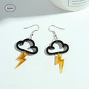 Charm Women Girls Acrylic Earrings Drop Dangle Cloud Lightning Drop Earrings