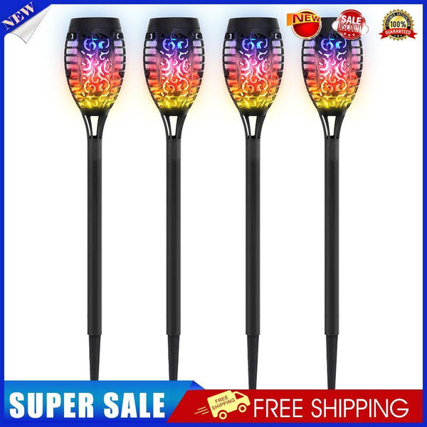12LED Solar Flame Torch Flickering Lights Garden Lawn Path Decor (4pcs)