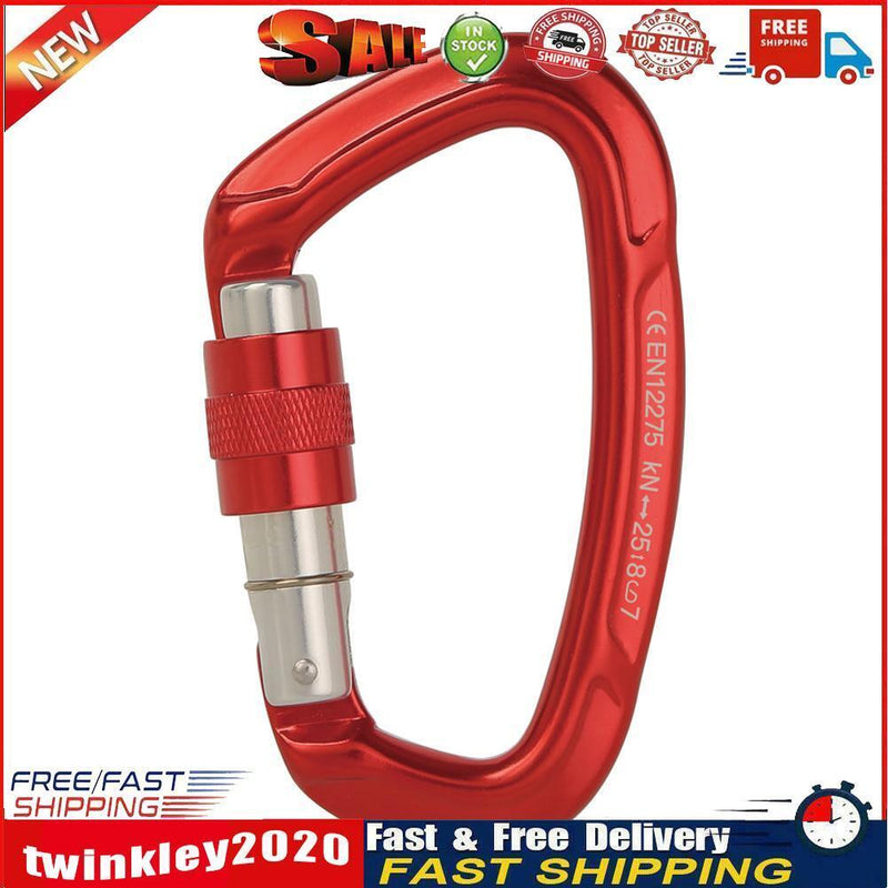 Aluminum Carabiner Outdoor Camping Climbing Hammock Lock Buckle (Red) Newly