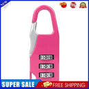 Mini 3 Digit Combination Padlock Zinc Alloy Travel Luggage Lock (Pink)