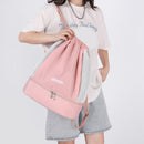 Drawstring Swimming Backpack Fitness Bag Waterproof Pool Dry Wet Bag (Pink)