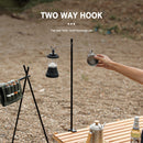 Outdoor Folding Camping Lamp Pole Kit Hanging Lantern Stand Hanger (A) Newly