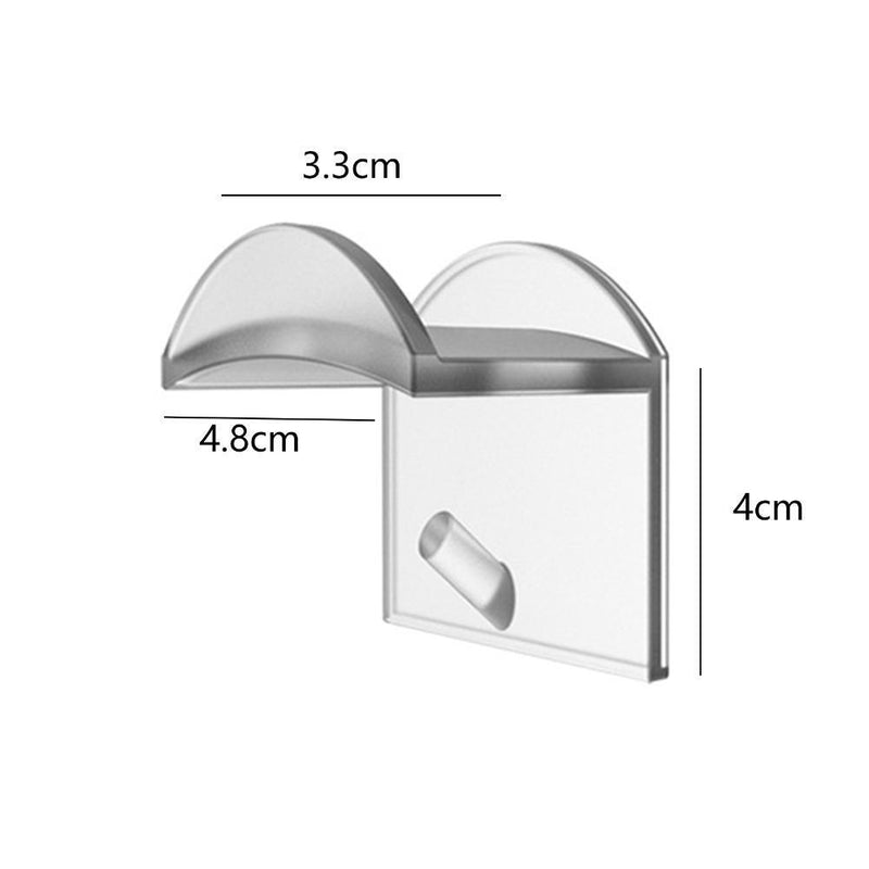 10pcs Transparent Adhesive Hat Hooks-Modern Baseball Caps Hangers Rack