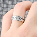 Stainless Steel Anti Anxiety Rings 8pcs Stress Relief Band Ring (8)