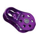 Rock Climbing Pulley Aluminum Bearing Lifting Fixed Rope Equipment (Purple)