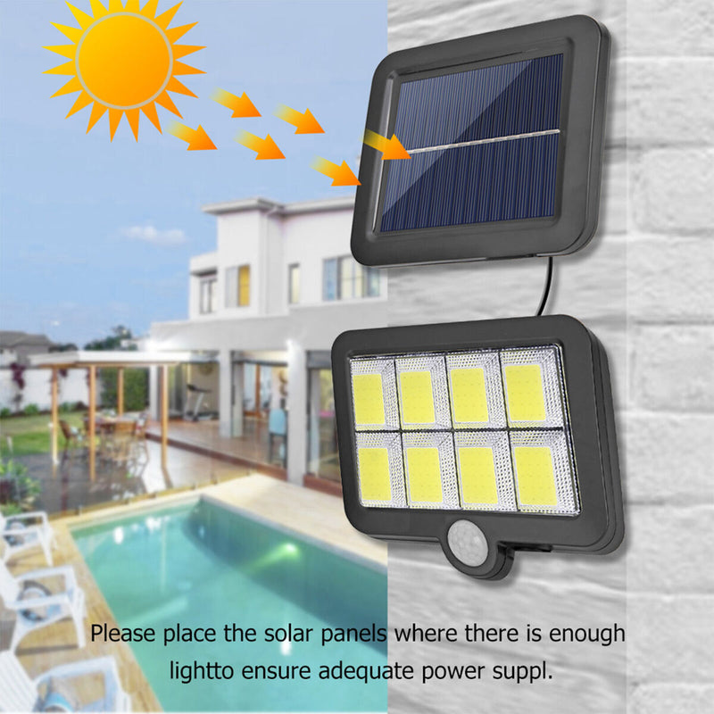 Solar Lights Outdoor, 160 COB Waterproof Security Solar Motion Sensor Lights